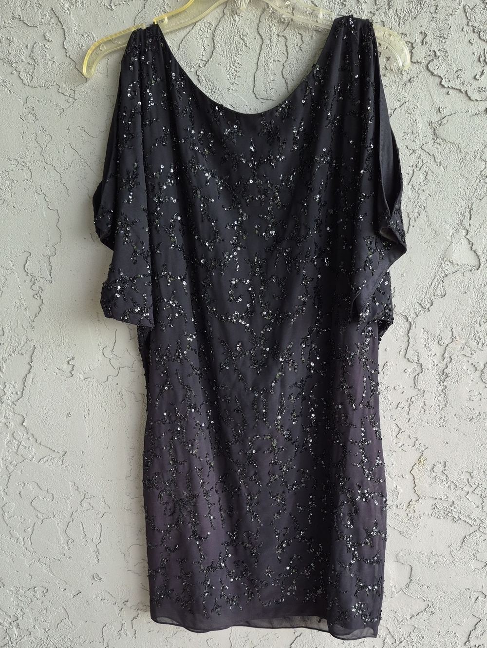 Aidan Mattox Black Sequin Mini Dress
